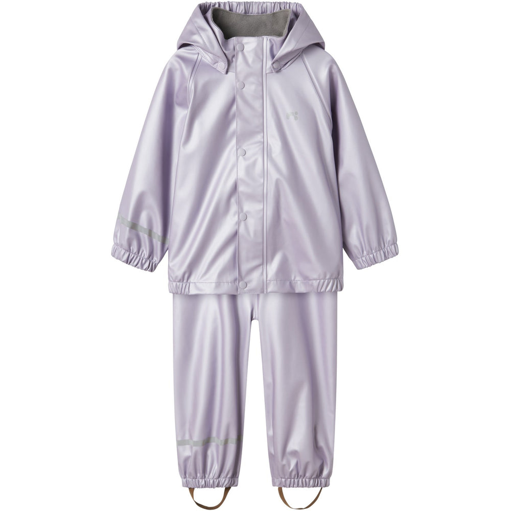 Køb Name It Misty Lilac Nmfdry10 Regnsæt Metallic Fo