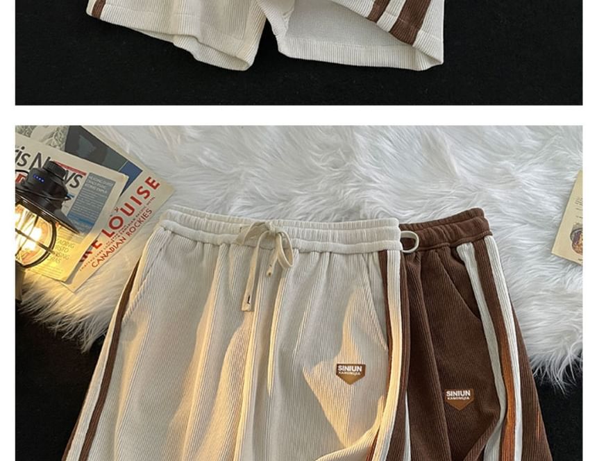 Femilina - Gestreepte joggingbroek met trekkoordtaille