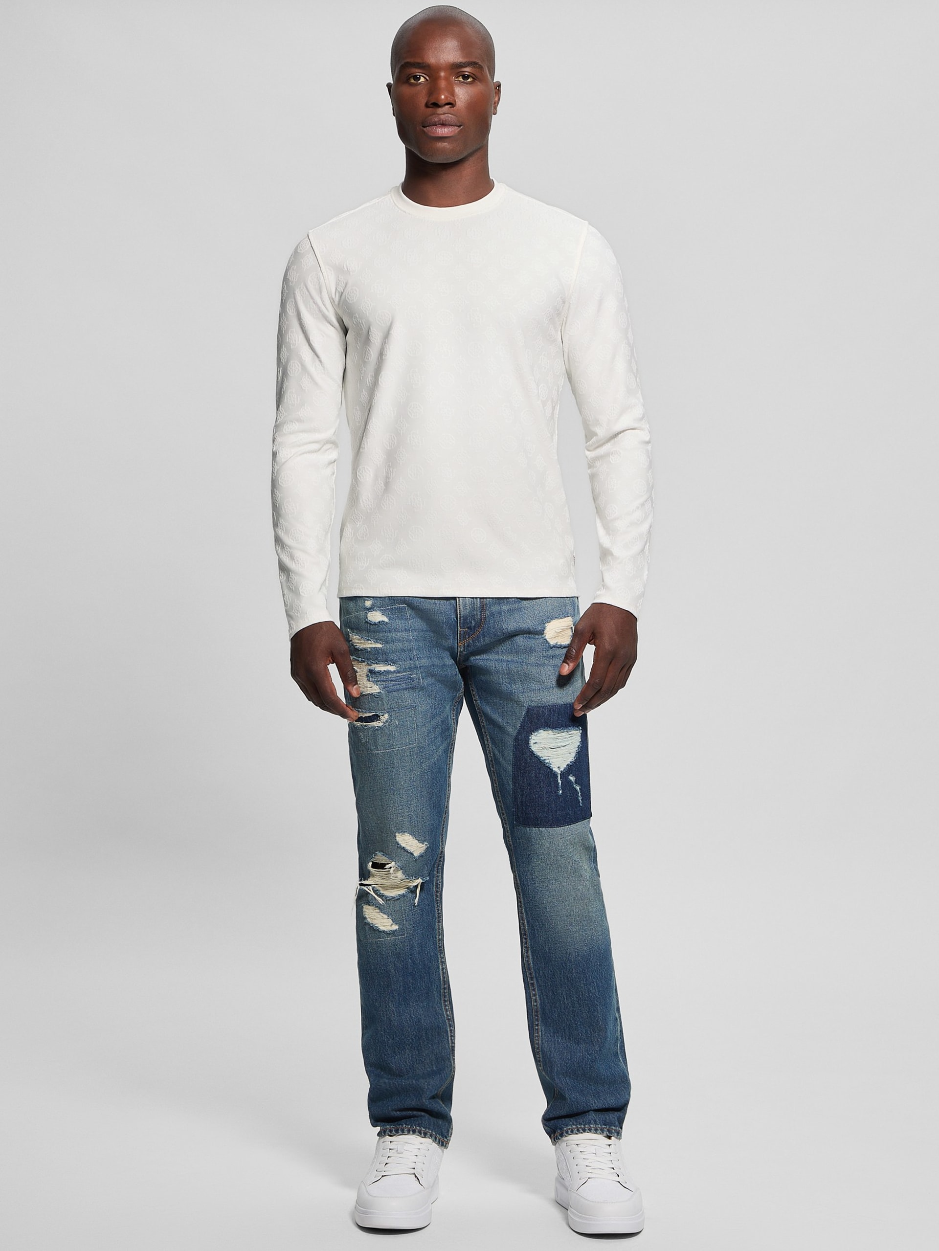 Gola redonda Eco Peony Jacquard