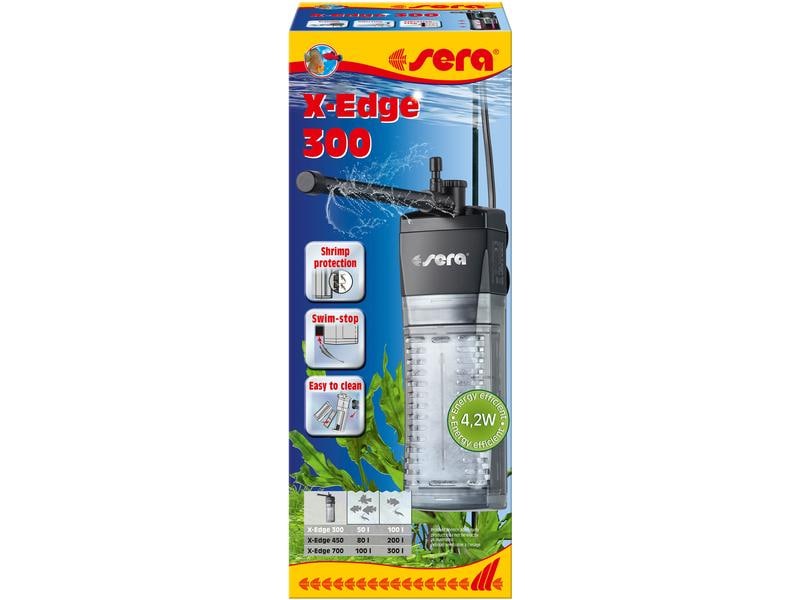 sera Eckfilter X-Edge 300 Leistungsstarke und energieeffiziente Innenfilter für Aquarien bis 100 Liter