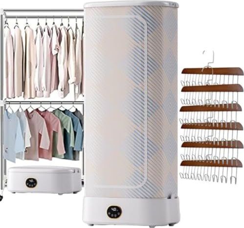 Draagbare Wasdroger - Stoomstrijkijzer - 360 Graden Heteluchtcirculatie - Intelligente Tijdschakeling - Hygiëne en Drogen van Kleding