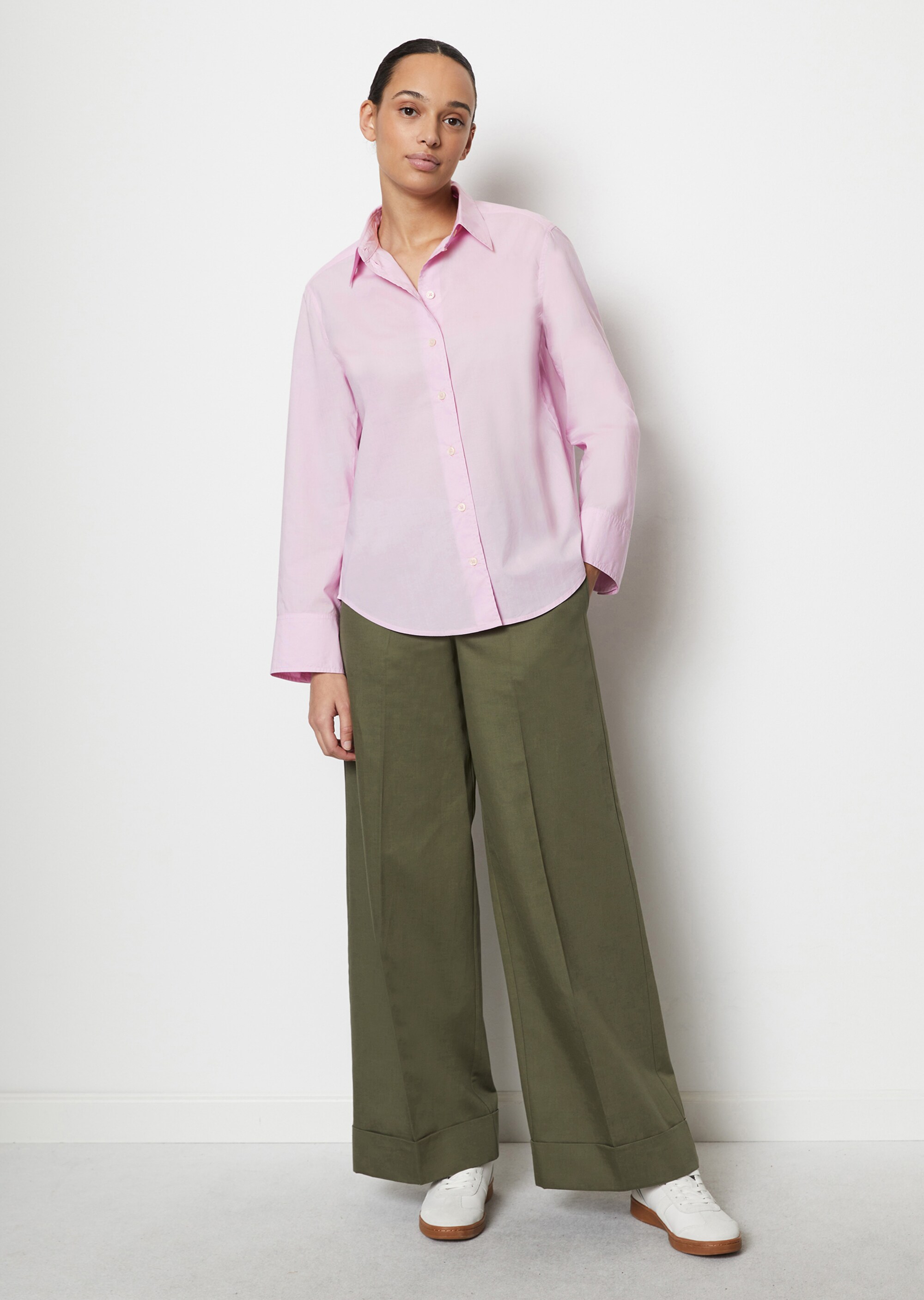 Bluse A-Shape aus Papertouch-Popeline