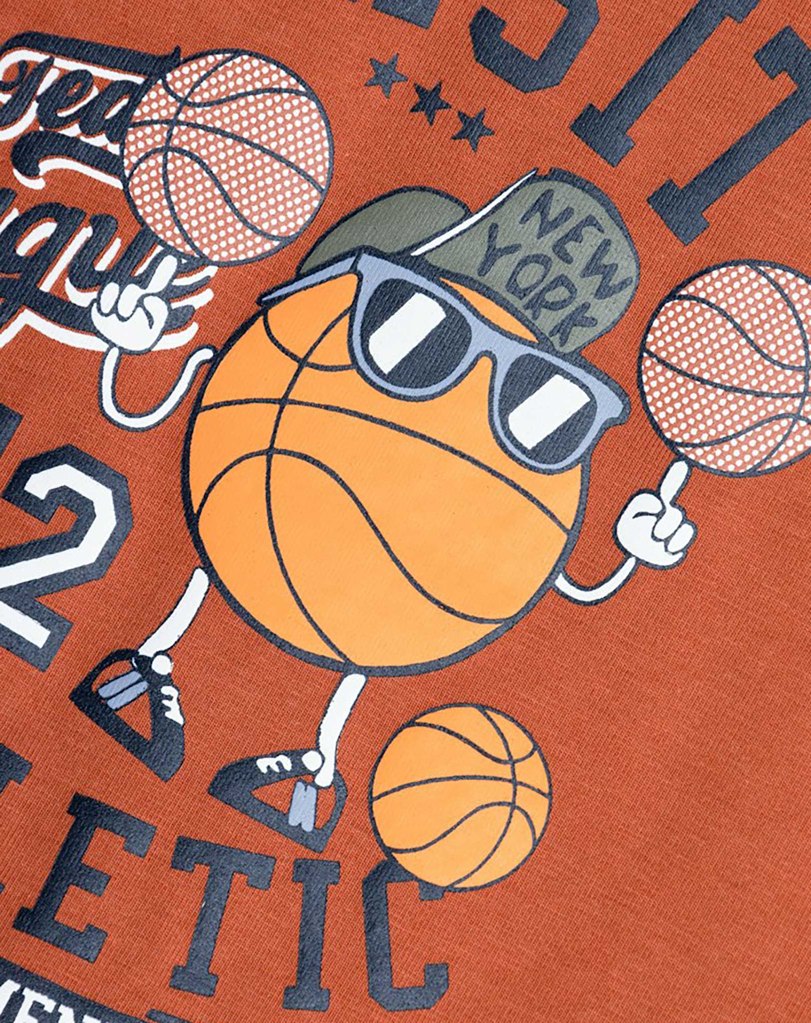 Langarmshirt NMMVUX BASKETBALL in baked clay