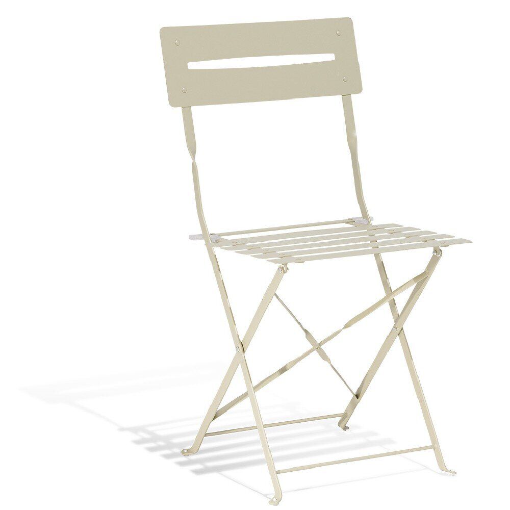 Chaise de jardin pliante Boston métal taupe