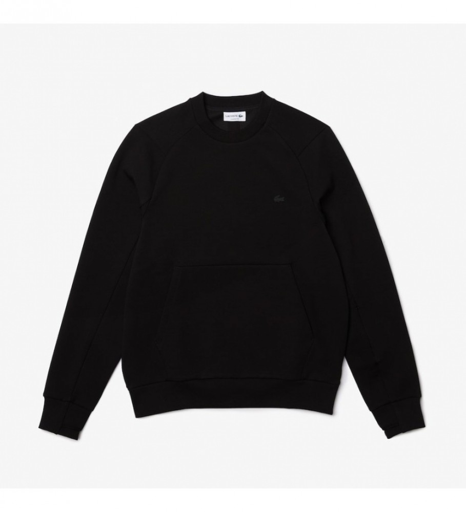 Moletom Lacoste preto com bolso canguru