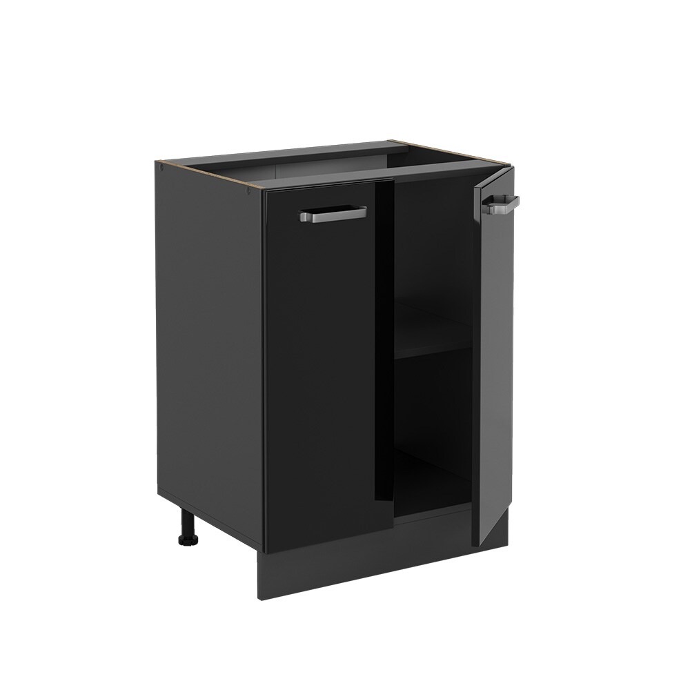 Vicco Unterschrank Küchenschrank R-Line Solid Anthrazit Schwarz 60 cm modern