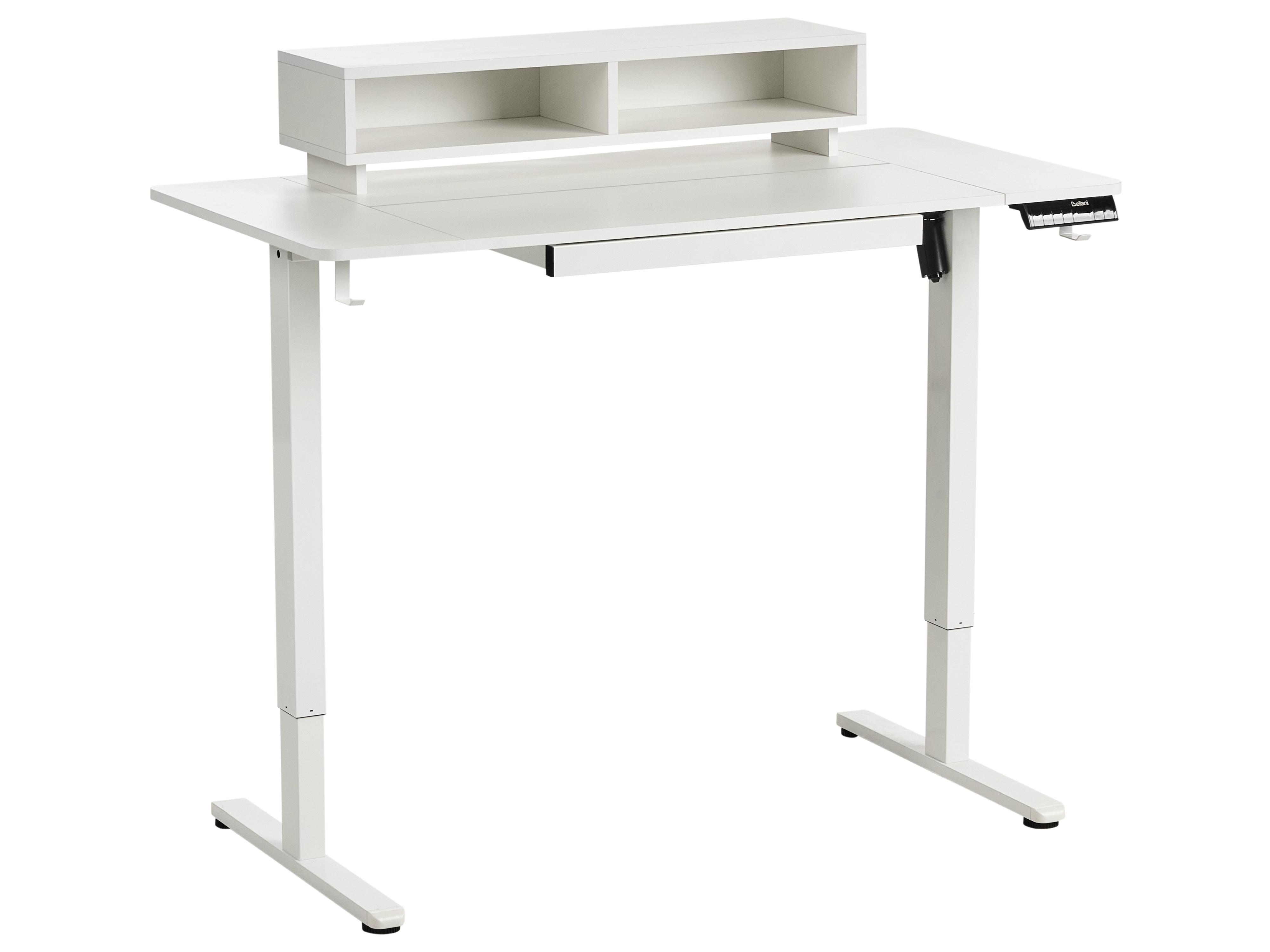 Elektrisch verstelbaar sta-bureau LUCAMA Wit 120 cm 60 cm met USB-poort