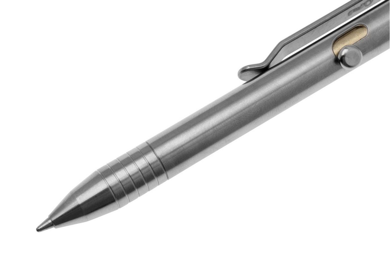 Big Idea Design Mini Bolt Action Pen MBA-RW Raw Titanium, everyday carry pen