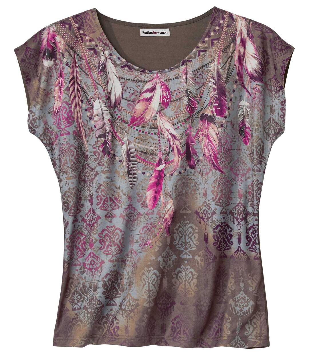 Tee-Shirt Imprimé Plumes