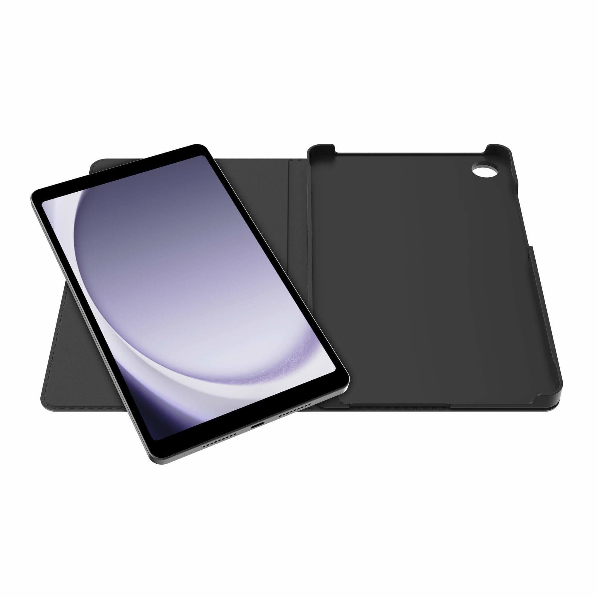 Samsung Galaxy Tab A11 / A9 EasyClick Cactus Leder Tasche Smart Case Flip Cover Hülle mit Aufsteller   S-Pen Halterung (V11CL2444C1) - Schwarz