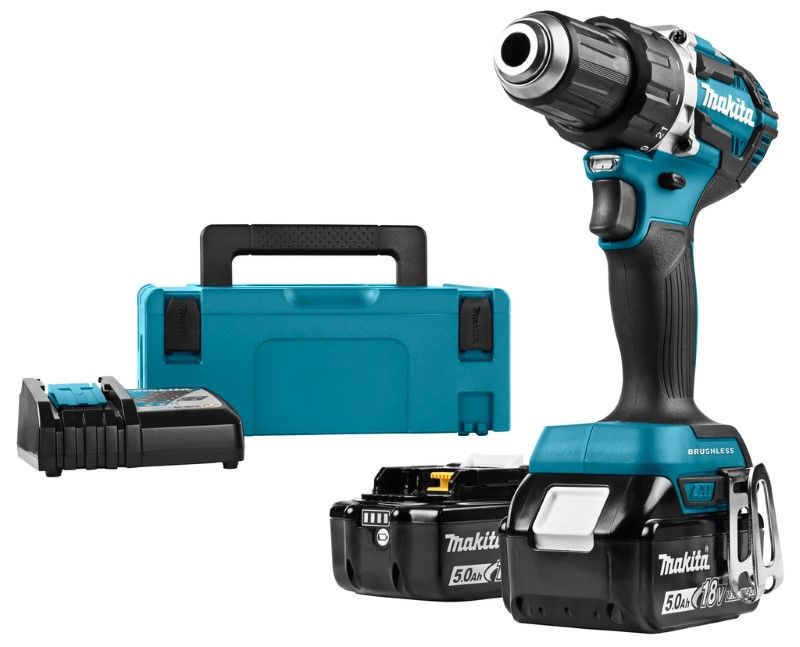Makita DDF484RTJ 18V Li-ion accu boor-/schroefmachine set (2x5.0Ah) in Mbox