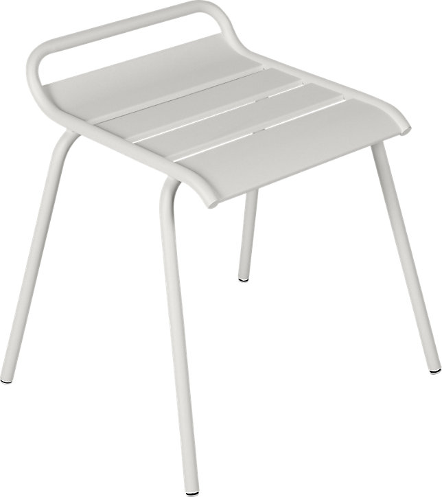 Tabouret de jardin en métal Fermob Monceau gris argile