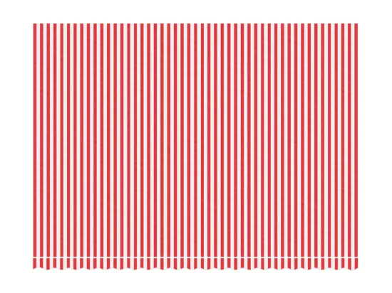 Tissu de remplacement pour auvent rayures rouges et blanches