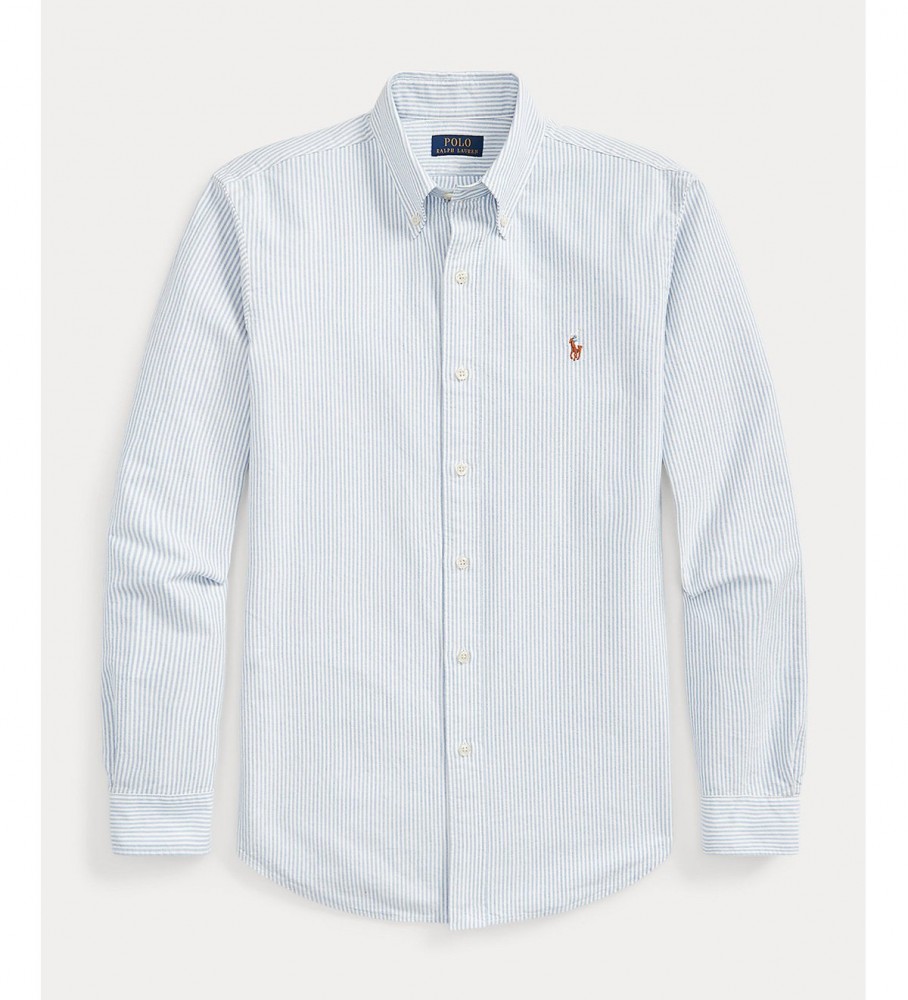 Camisa Oxford Ralph Lauren Custom Fit azul