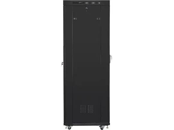 Lanberg - Rack kabinet - med 4 køleblæsere, display - sort, RAL 9004 - 42U - 19