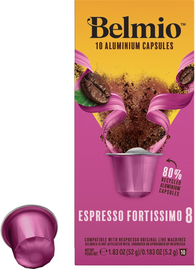Belmio Espresso Fortissimo kaffekapsler til Nespresso (10 pakker)