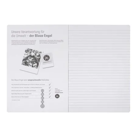 Oxford Recycling Schulheft A4, 16 Blatt, Lineatur 21 (liniert), 90 g/m², Optik Paper®