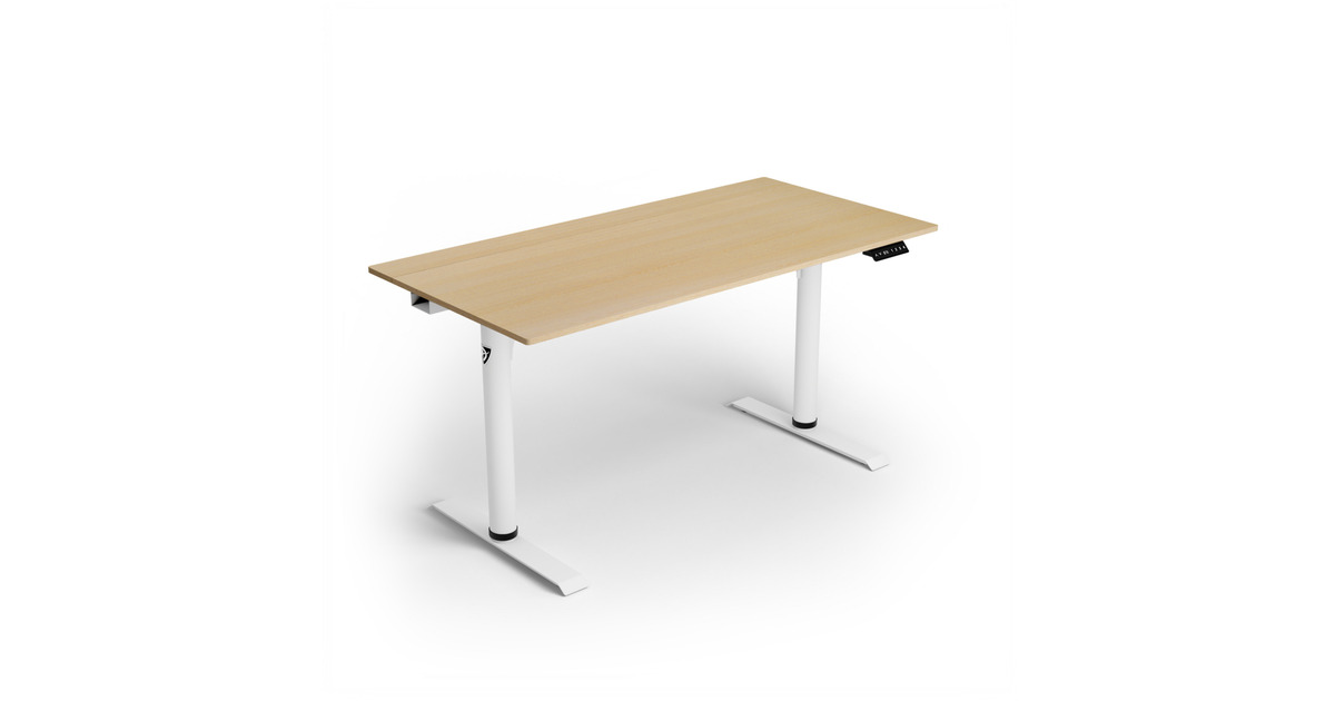 ArozziArena Nordico Sit/Stand Desk - Light Birch gaming desk  (Zwart)