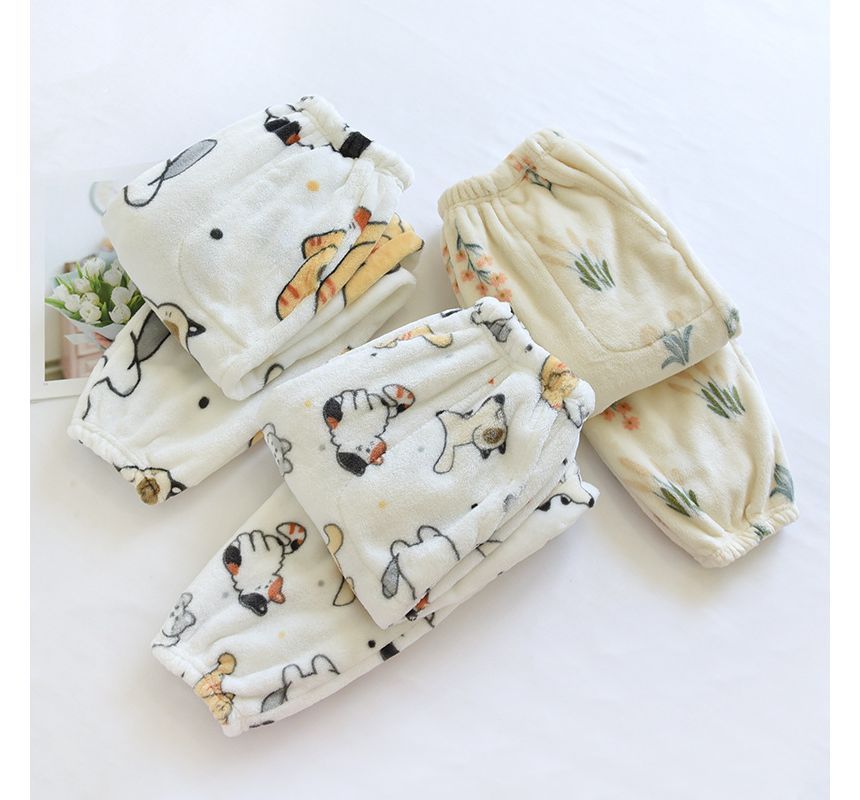 molpes - Cartoon Print Fleece Pyjamabroek