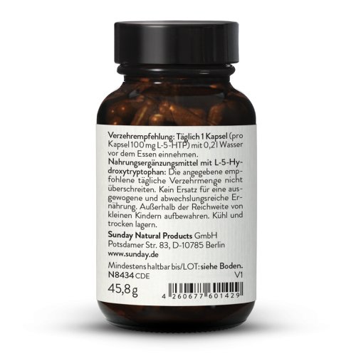 Sunday Natural Products  5-HTP 100 mg Griffonia Simplicifolia