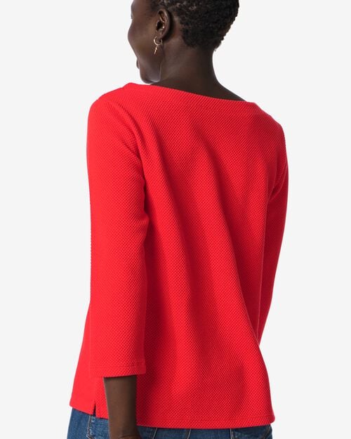 t-shirt structuré Kacey pour femmes rouge
