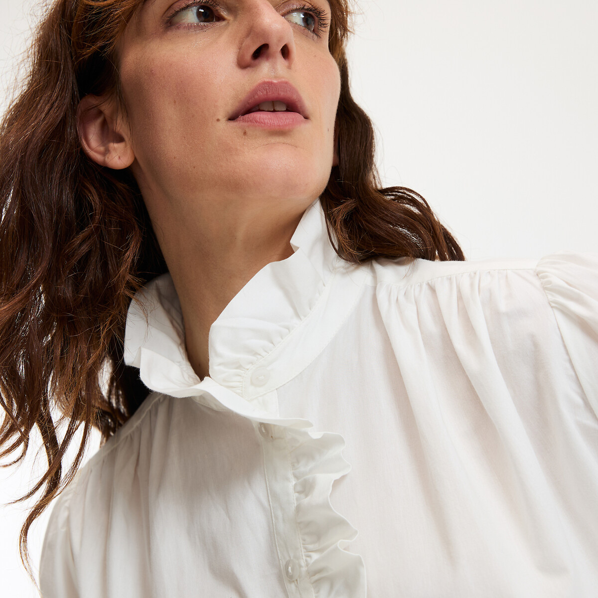 COLEÇÕES LA REDOUTE<br>Camisa com gola vitoriana, assinatura CHARLENE