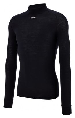 Maillot de Corps Manches Longues Santini Next 2 Skin Noir