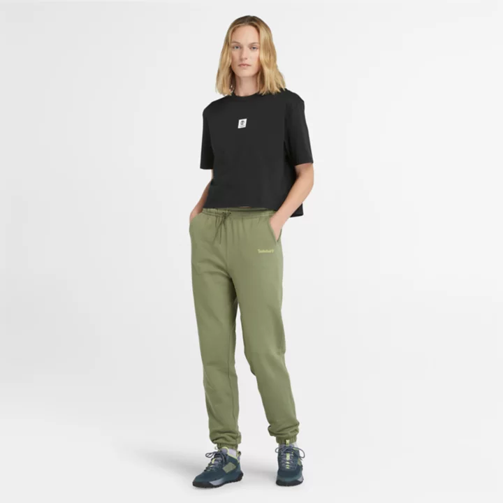T-shirt à logo pour femme en noir