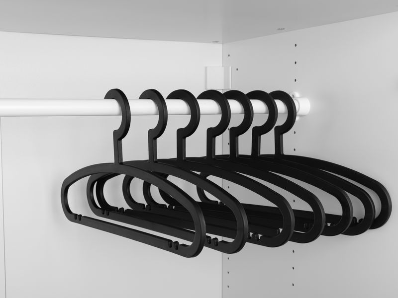 COCON Kleiderbügel 20 Stück, Schwarz Kunststoffkleiderbügel