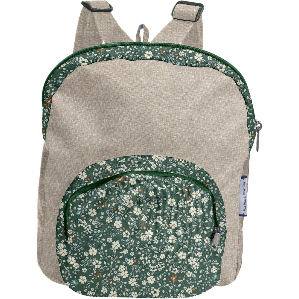 Petit Sac À Dos Fleuri Kaki