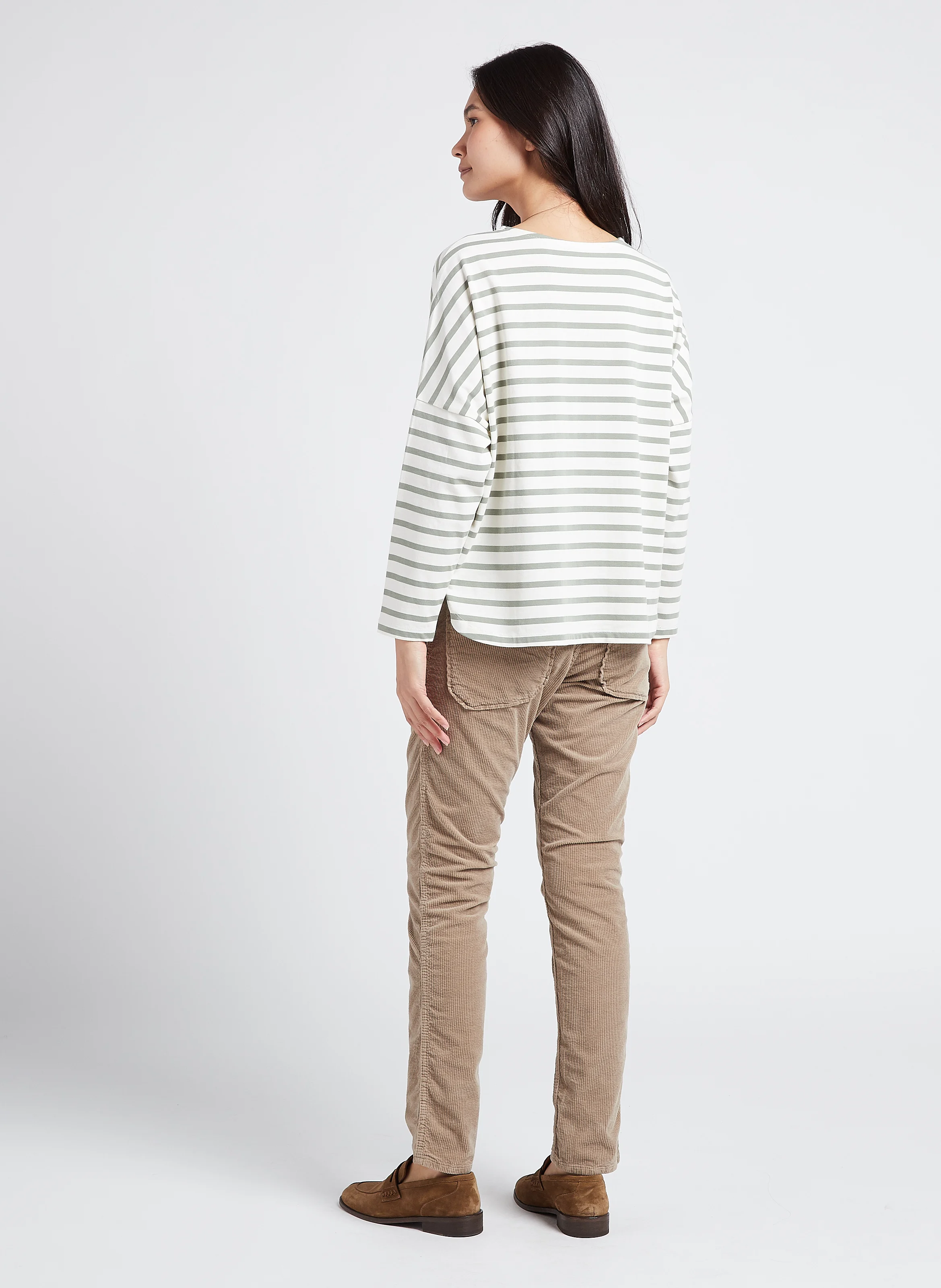 PIERCE - Pantalon slim en velours côtelé | Beige