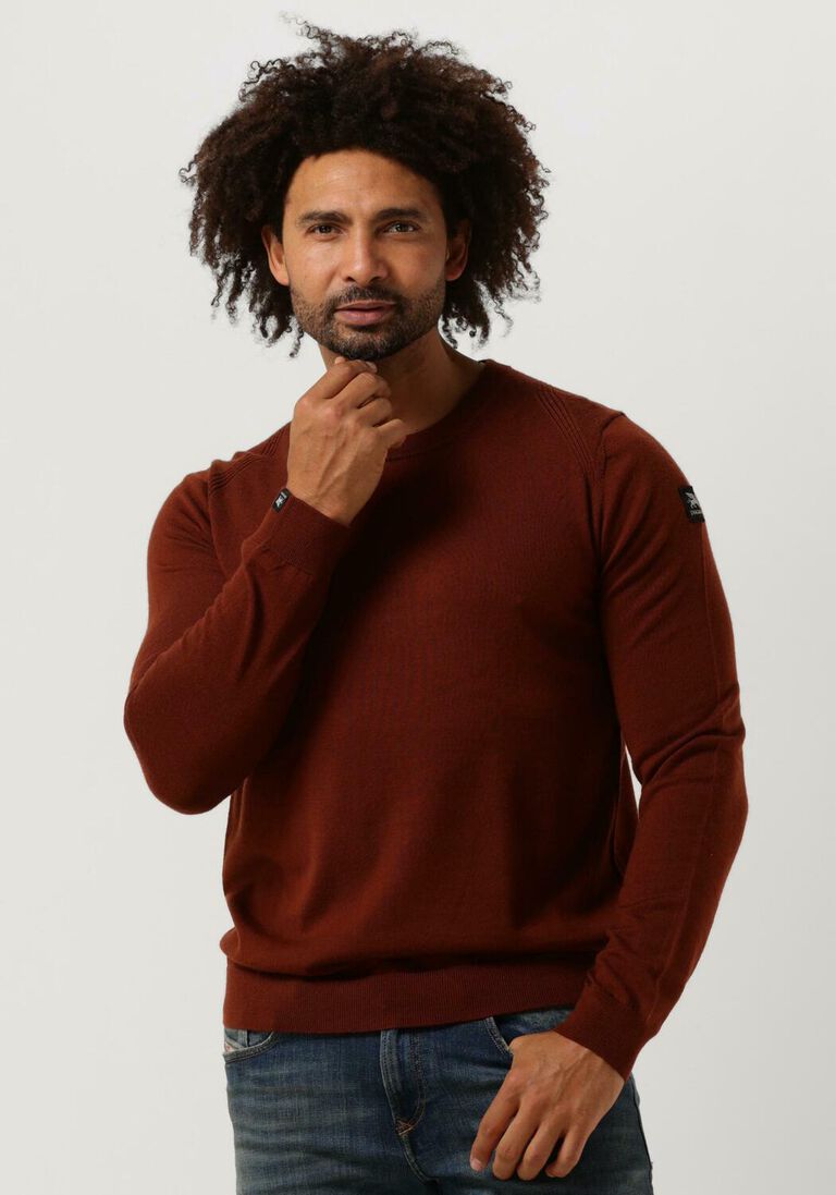 VANGUARD rode vanguard trui r-neck 100% merino wool extrafine