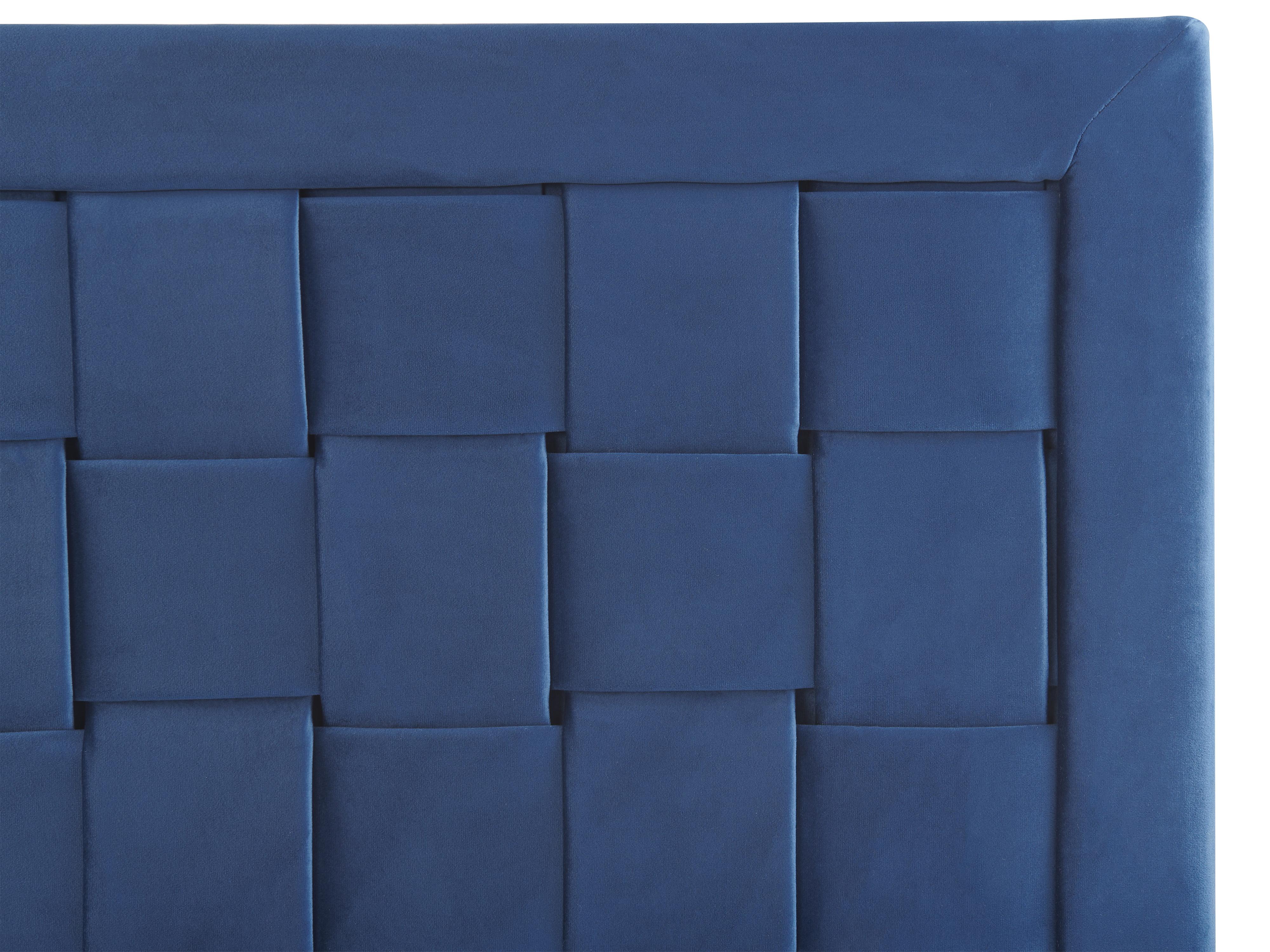 Bed Fluweel LIMOUX 180 x 200 cm Marineblauw