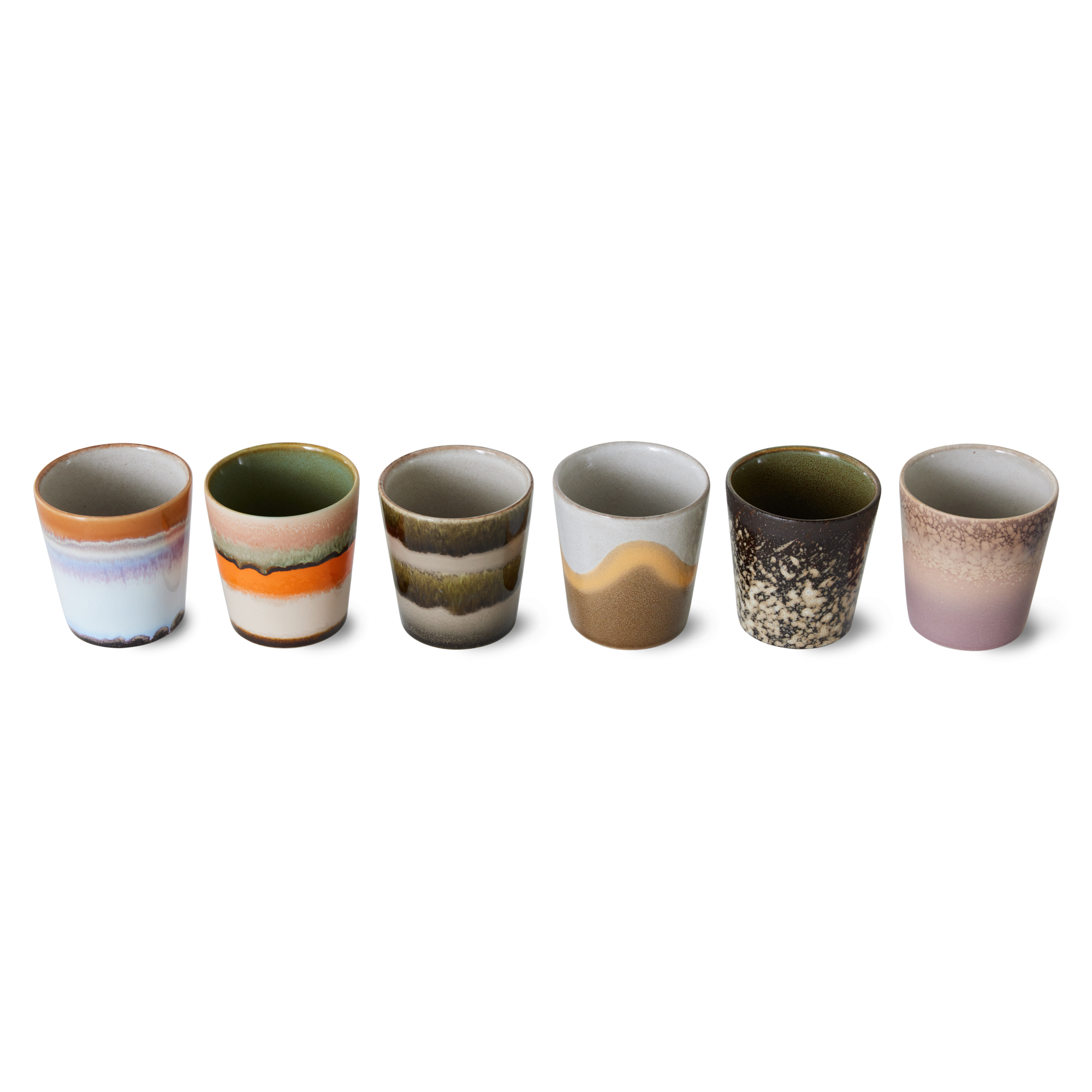 Servies 70's Ceramics Coffee mok Elements - set van 6