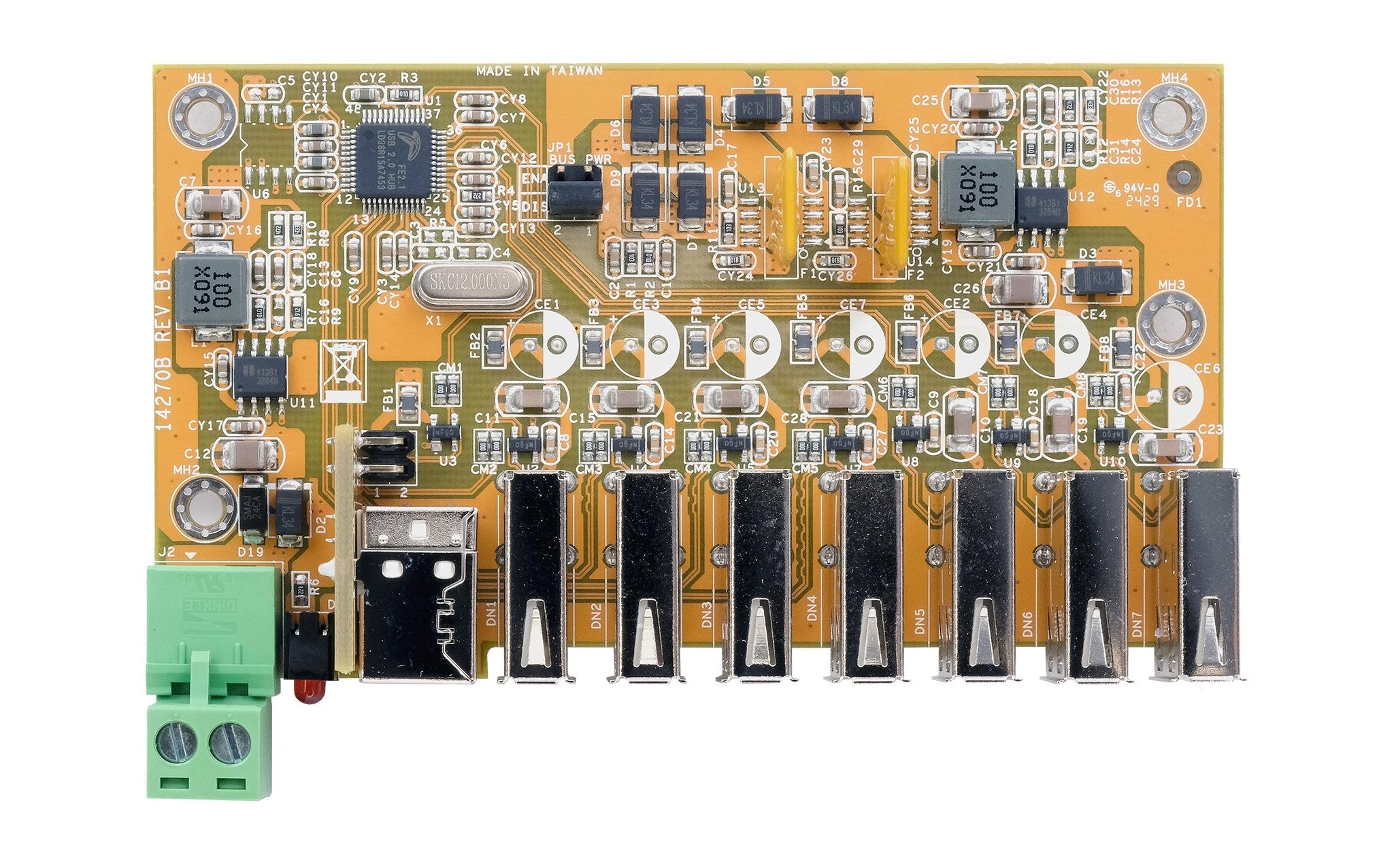 USB-Hub EX-1177HMVS-PL7-Port USB 2.0 HUB-Platine mit 15KV ESD Überspannungsschutz