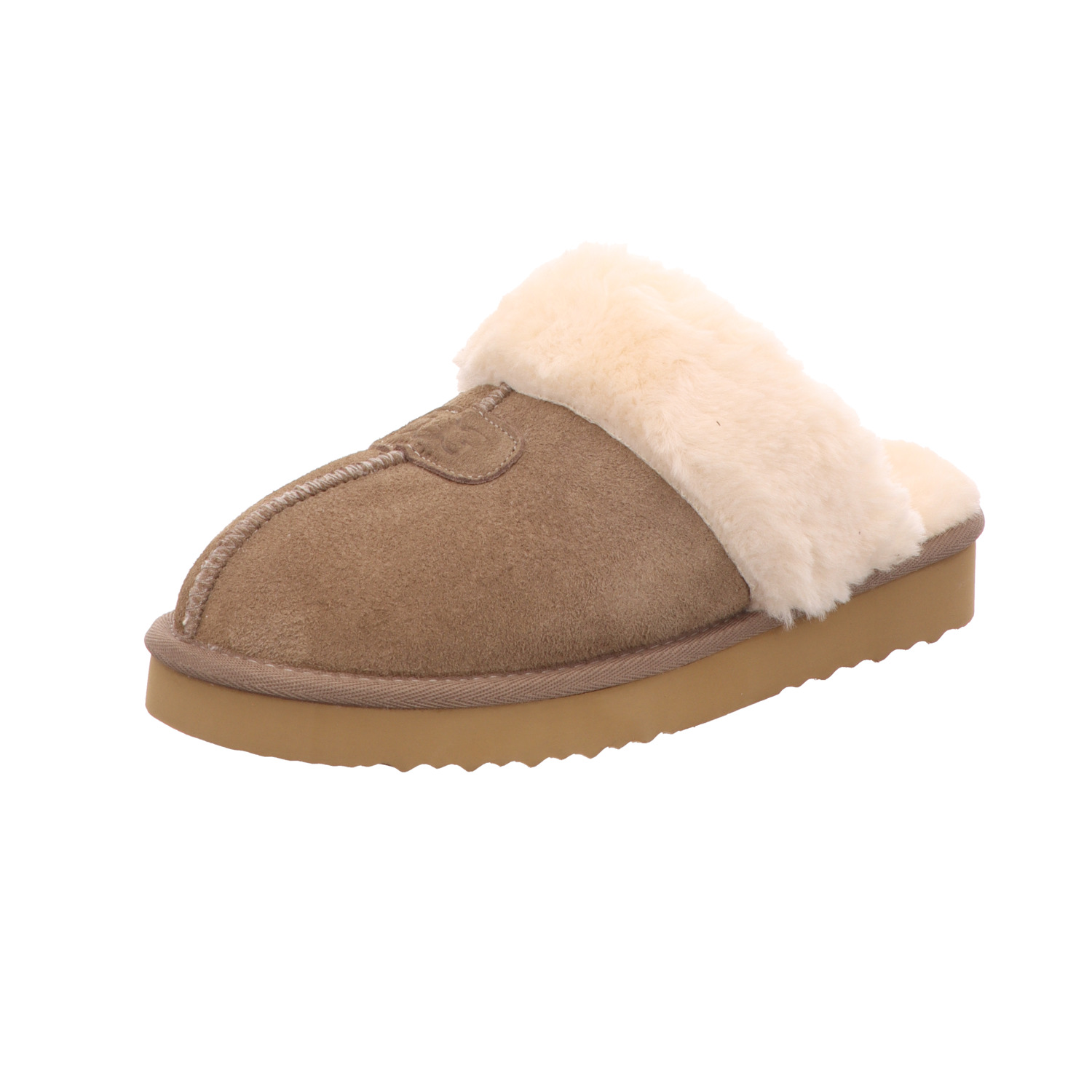 OOG Damen-Pantoffel mit Warmfutter Khaki-Beige