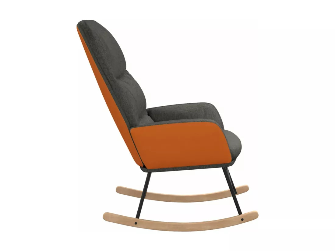 Chaise à bascule Gris foncé Tissu