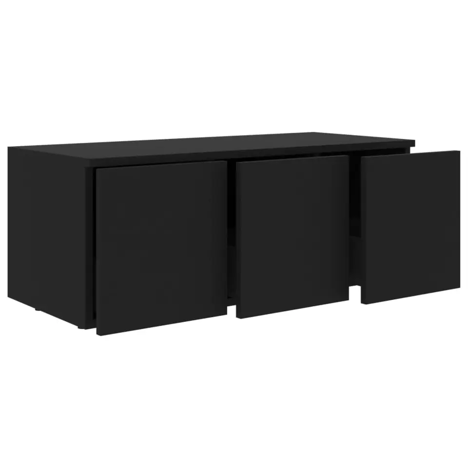 vidaXL - Tv-meubel - Zwart - Bewerkt hout