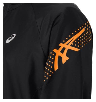 Veste coupe-vent Asics Icon Noir/Orange Homme