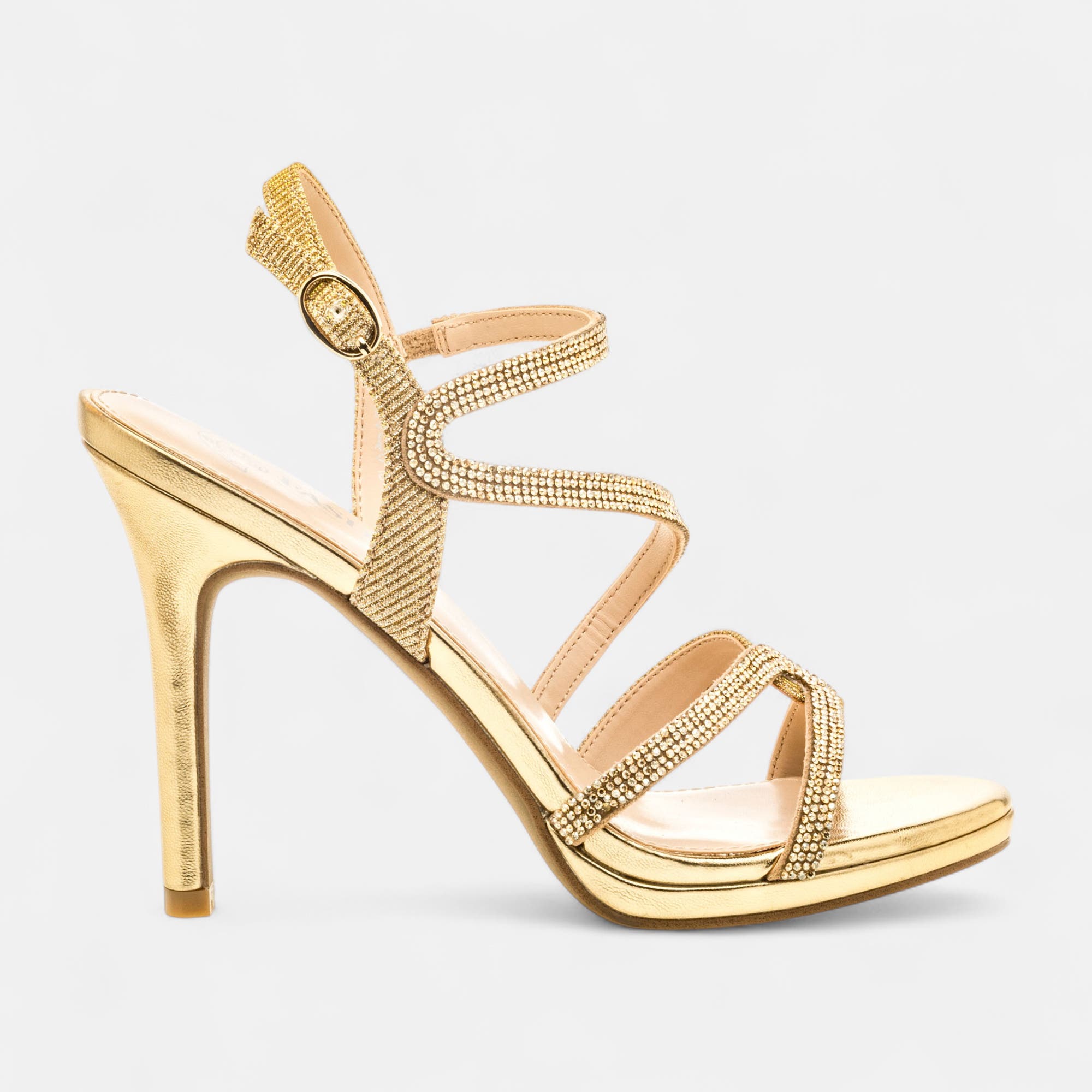 Nu-pieds à talon Femme or
