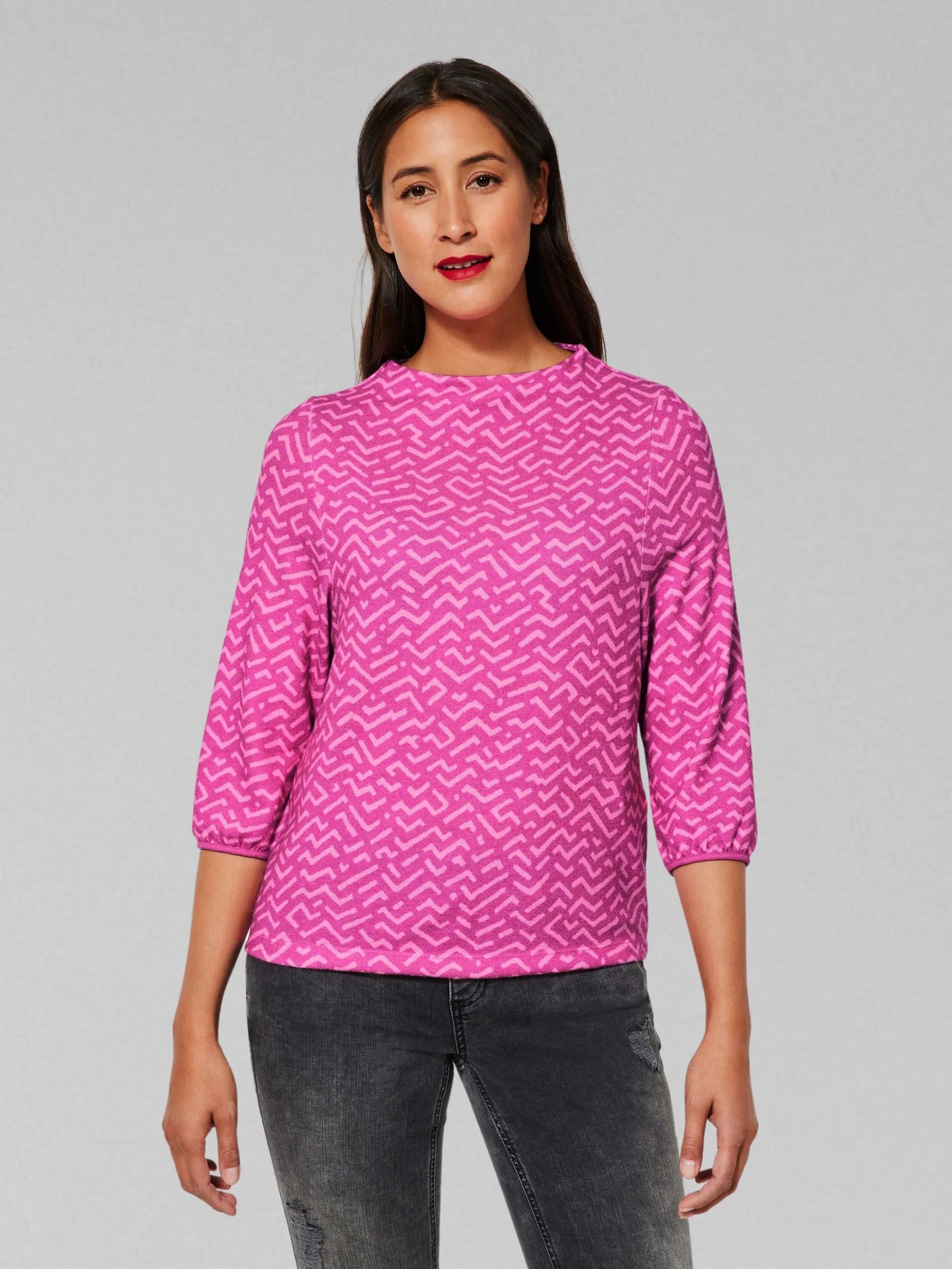 Damen Shirt mit 3/4 langem Arm