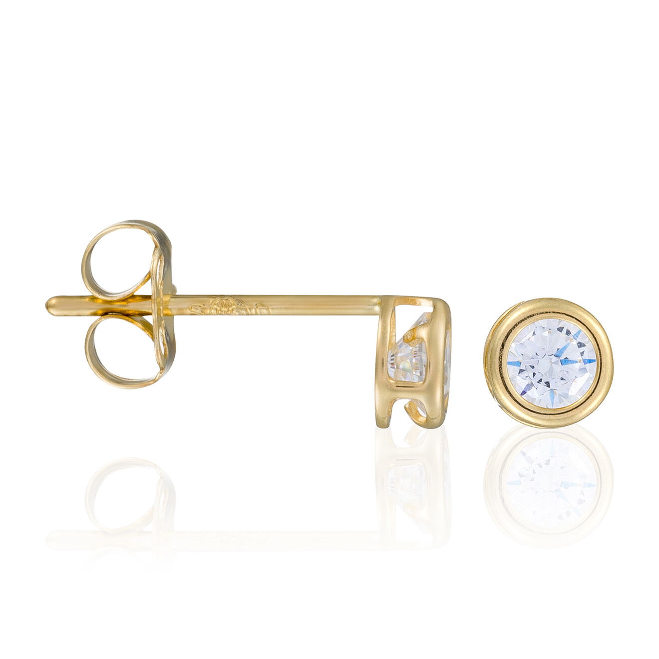 Instant d'Or Boucles d'oreilles Philtre d'Amour Zircones or jaune