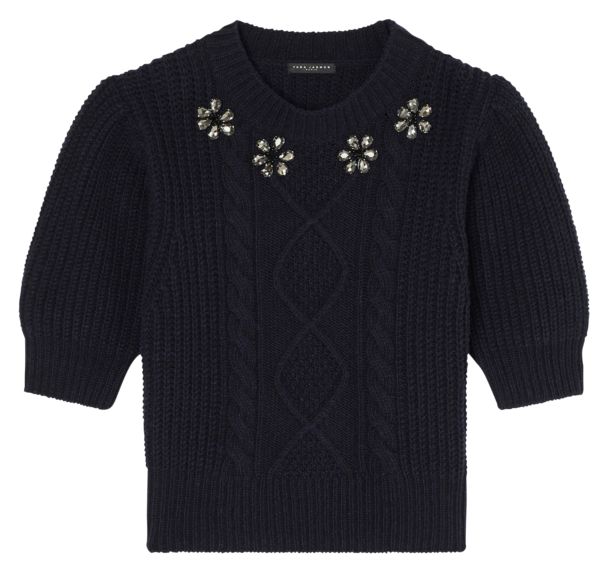 PSYCHE - Pull col rond en laine | Bleu