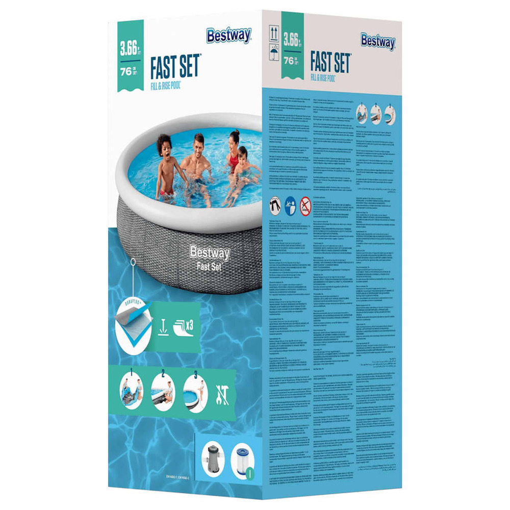 Ensemble de piscine ronde 366x76 cm