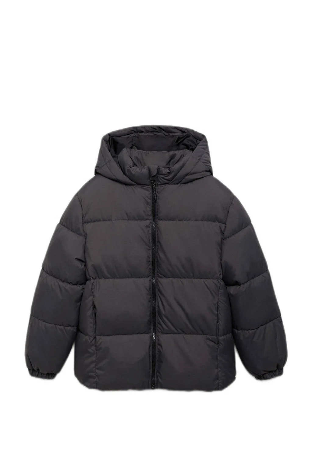 Mango Kids gewatteerde jas antraciet