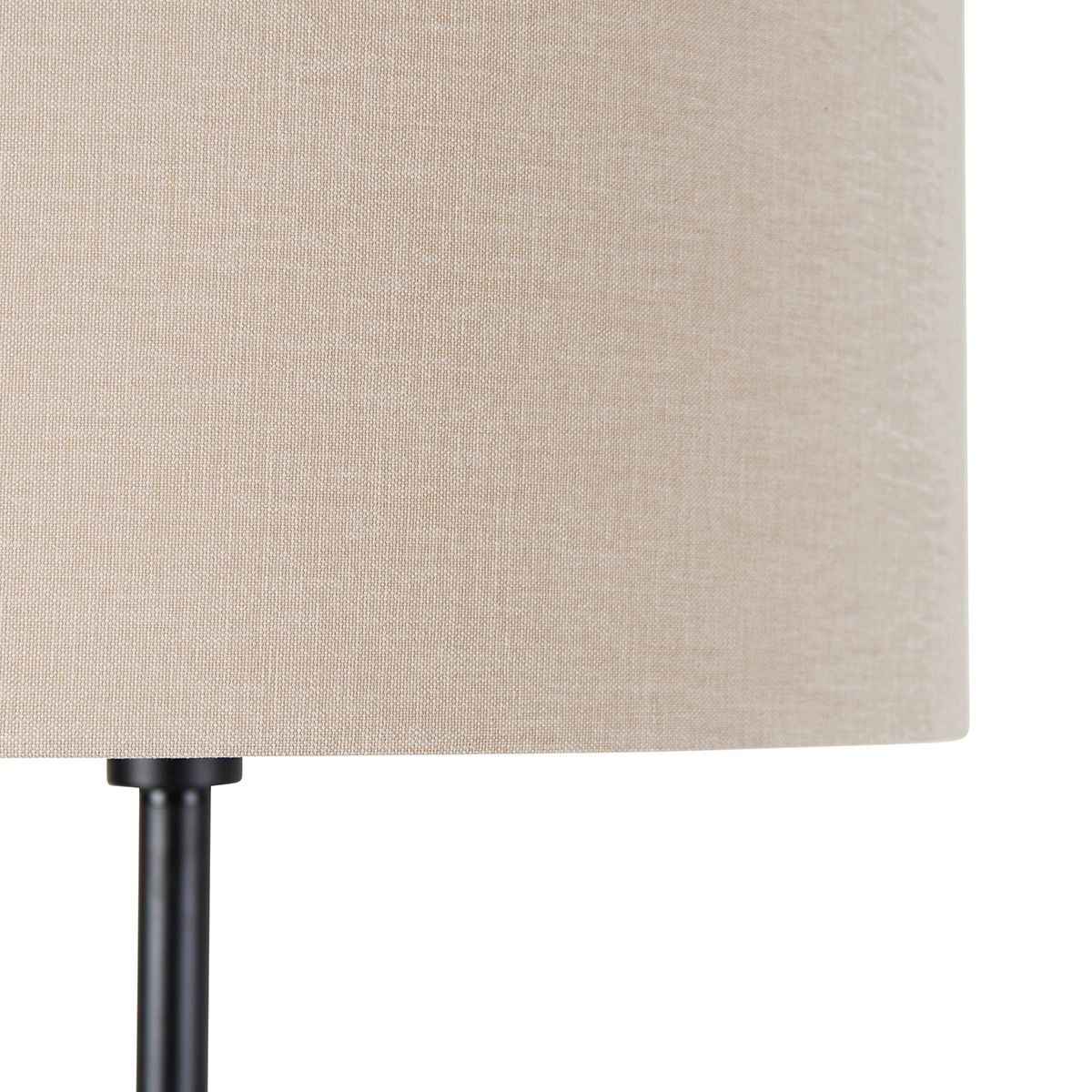 Vloerlamp zwart met kap licht bruin 50 cm - Simplo