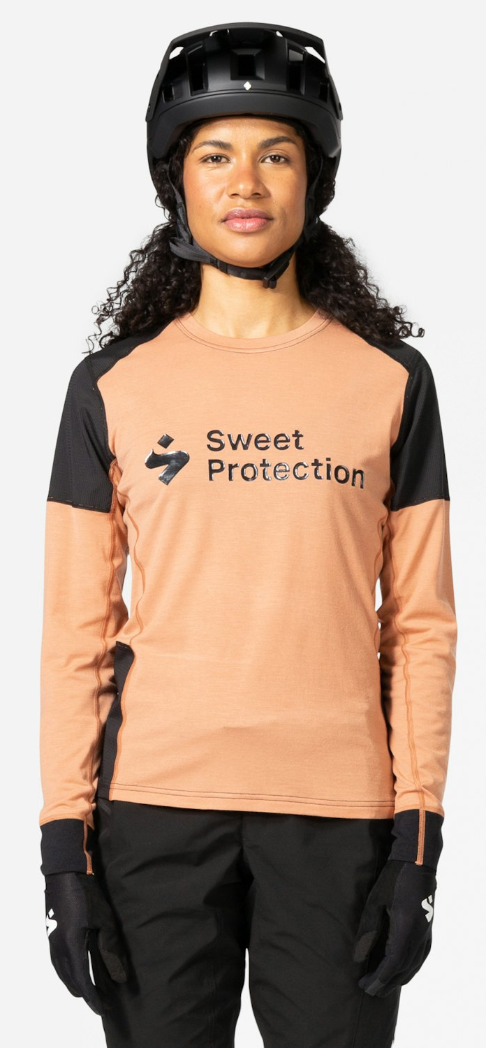 Hunter Merino Hybrid LS Jersey Dame Rosebrown