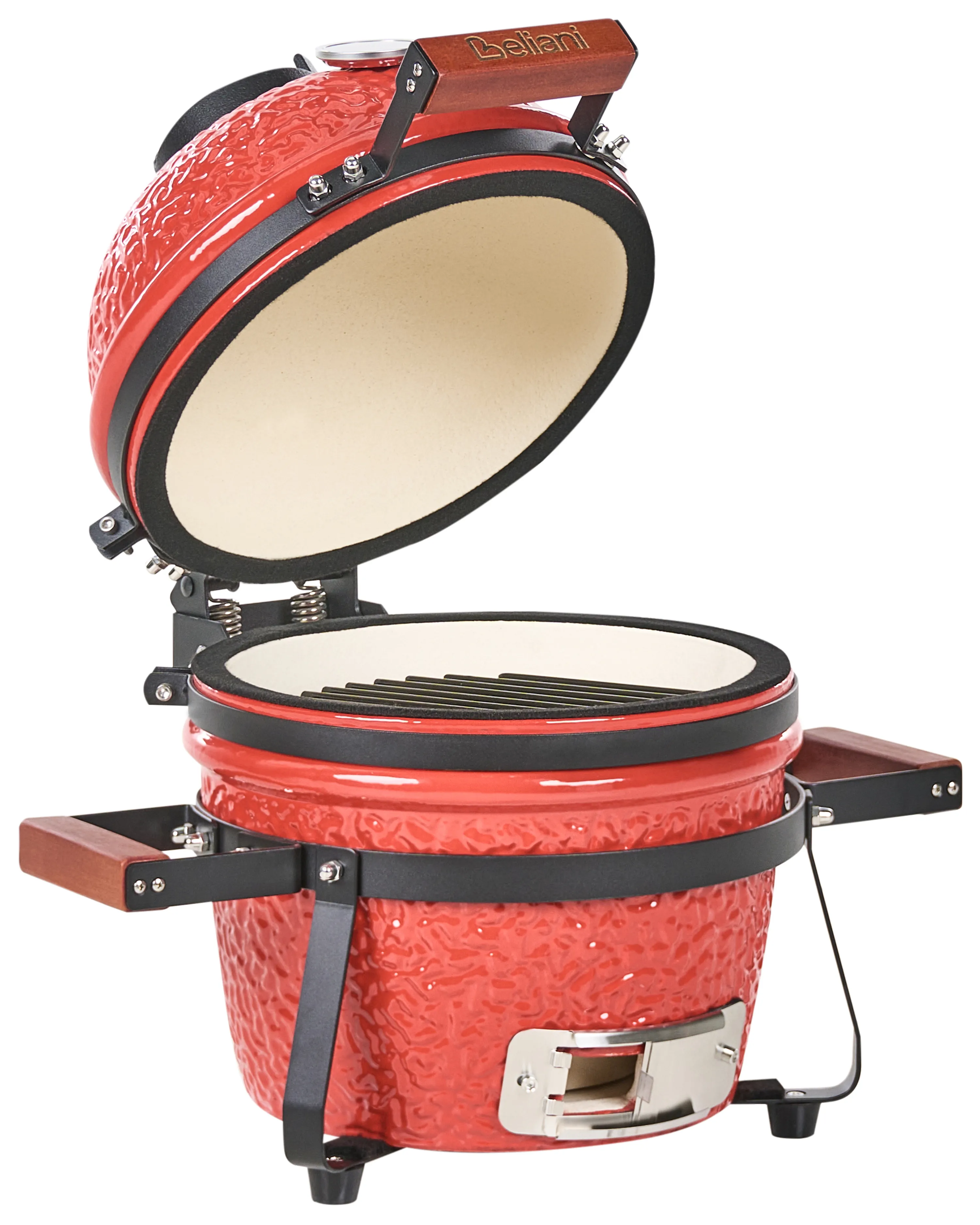 Mini houtskoolgrill KAMADO Keramiek Rood