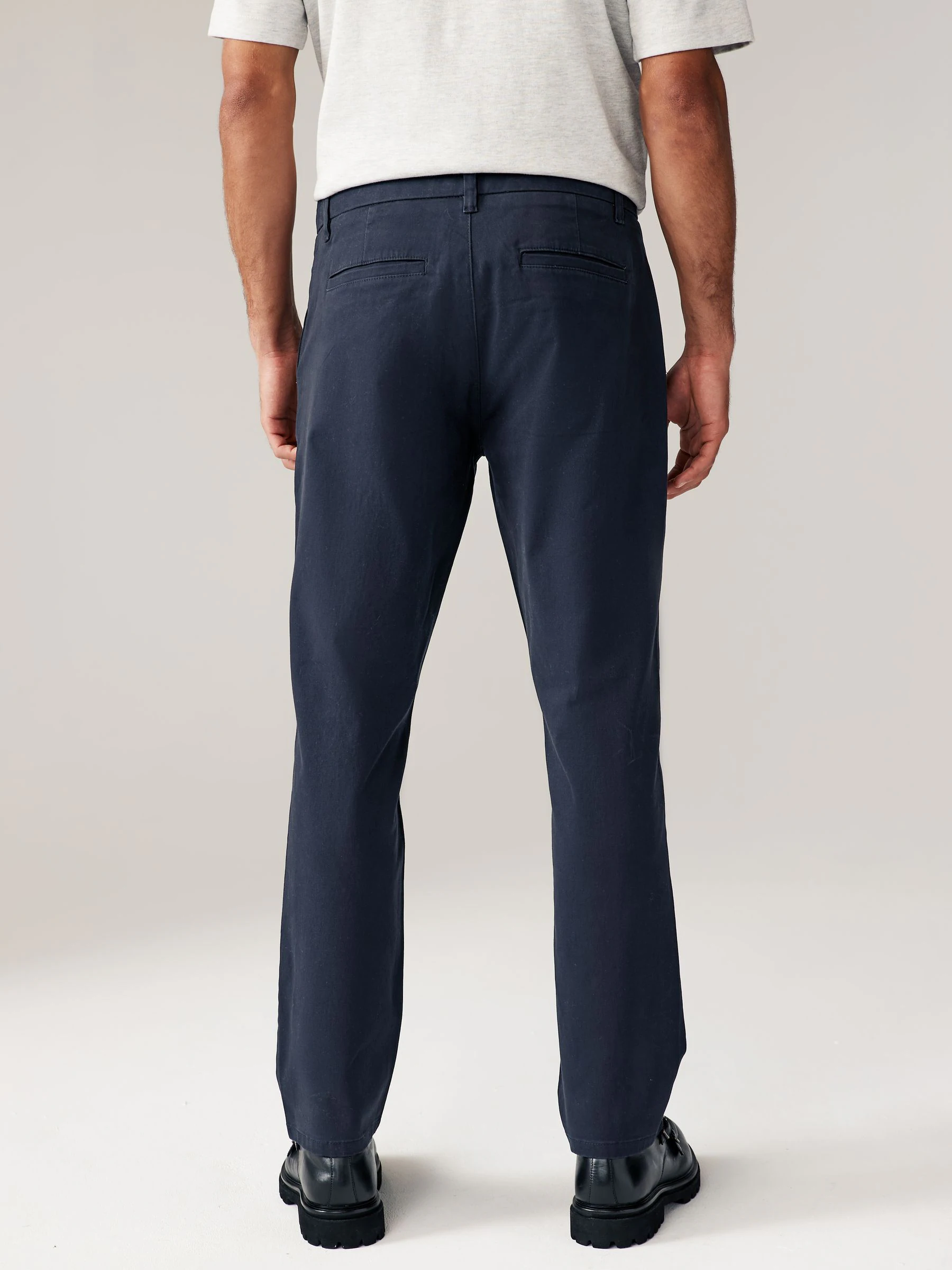 Marineblauw/grijs antraciet - Slim Fit - Stretch chino's verpakking van 2