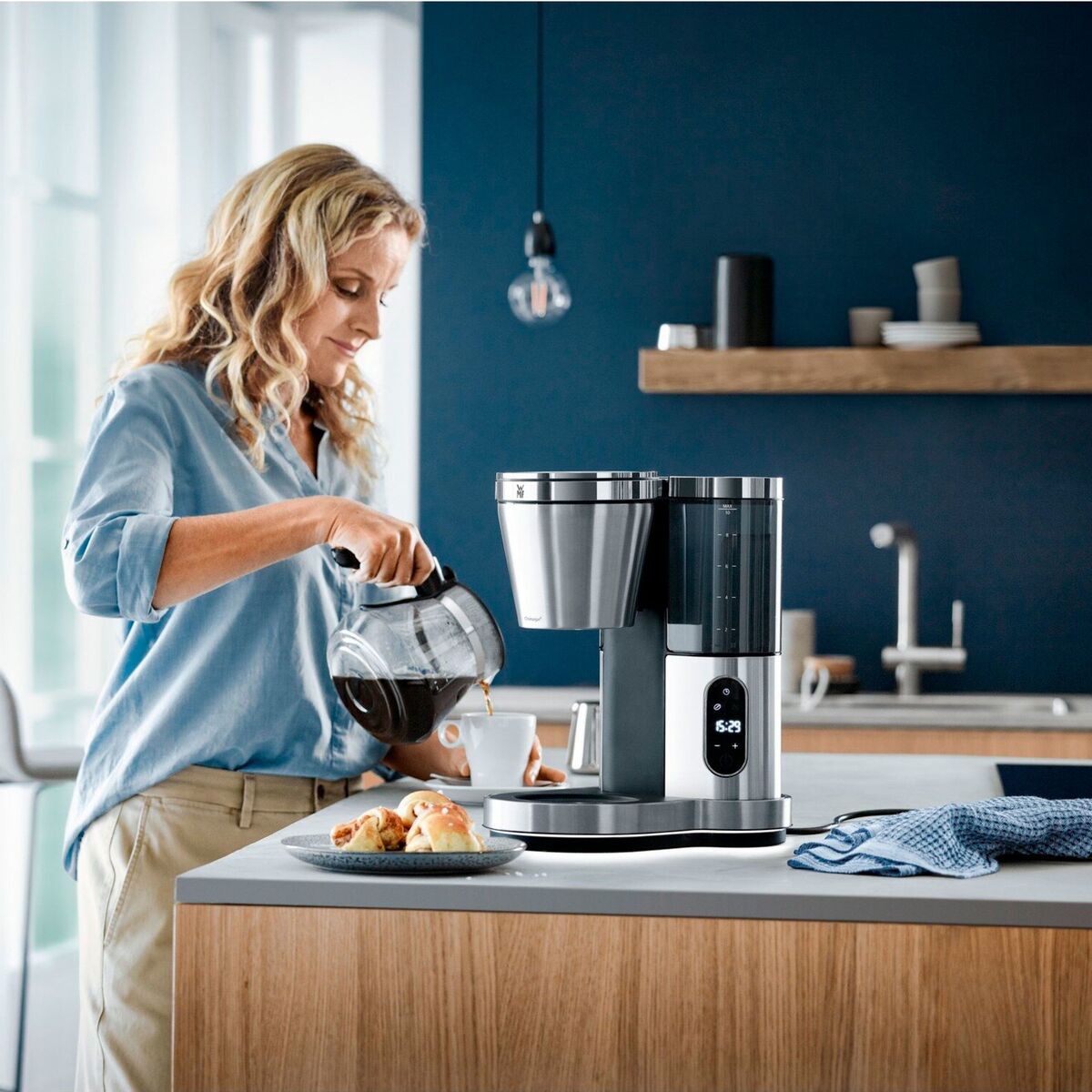 Lumero kaffemaskin med glasskane